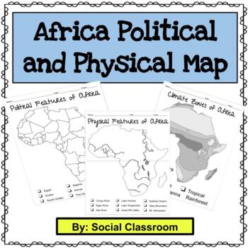 political map of africa with key