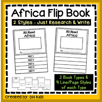 Preview of Africa Report, Writing about Continents, African Flip Book Research Project