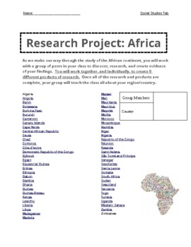 africa research project middle school