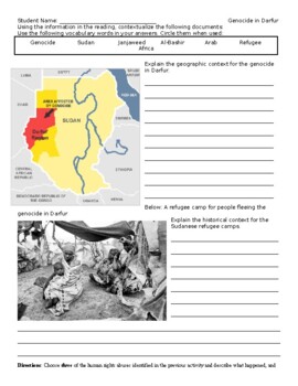 Preview of Africa: Rwanda and Darfur Genocides - readings, videos, questions