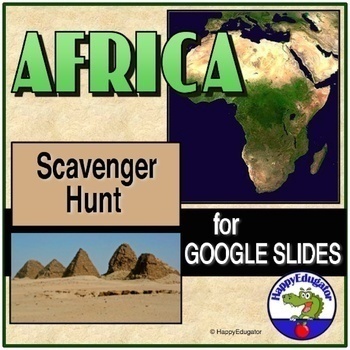 Preview of Africa Scavenger Hunt with Internet Task Cards for Google Slides