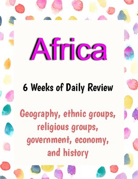 Preview of Africa- Social Studies Daily Review