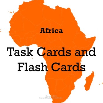 Preview of Africa Task Cards and Flash Cards