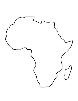 Africa Template Africa Coloring Page Africa Outline ...