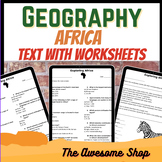 Africa Text with Comprehension Worksheets For Middle & Hig