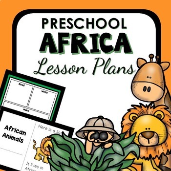Preview of Africa Theme Preschool Lesson Plans - Africa Activities