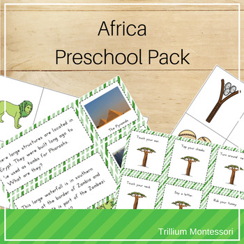 Preview of Africa Theme Preschool and PreK Centers