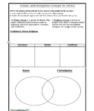 Africa Today-Ethnic & Religious Groups Graphic Organizers & Guide