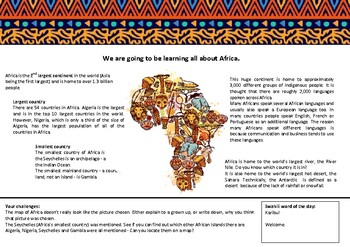 Preview of Africa Topic Bundle - Great for Distance Learning or Learning at Home