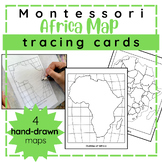 Africa Map Tracing Cards