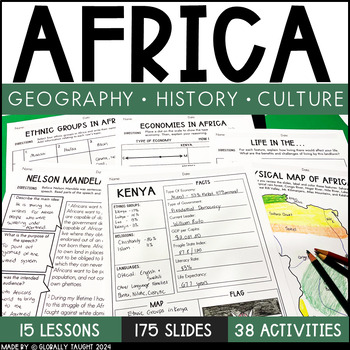 Preview of Africa Unit Bundle with Africa Geography, History, Cultures & Ethnic Groups