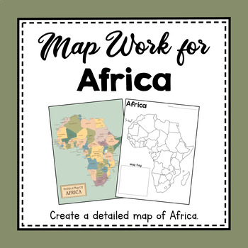 Preview of Africa Unit Study | Africa Map Work | Hands On Map Creation Activity