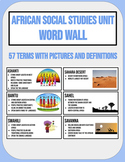 Africa Unit Word Wall 