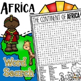 Africa Word Search Puzzles Countries of Africa Geography W