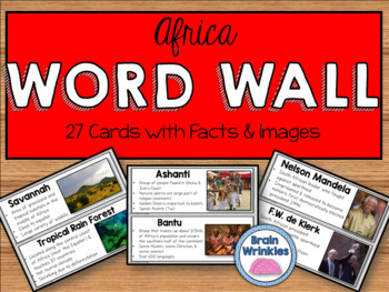 Preview of Africa Word Wall
