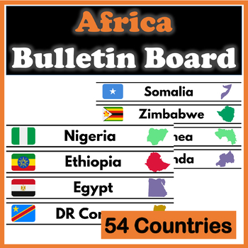 Preview of Africa Word Walls/Bulletin Boards - Classroom Decor