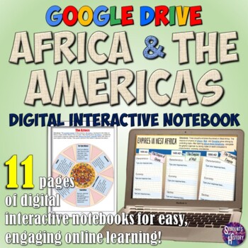 Preview of Africa and Mesoamerica Google Drive Digital Interactive Notebook