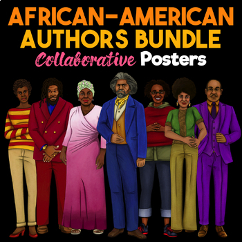 Preview of African-American Authors Body Biography Bundle | Black History Month Activities