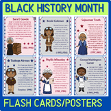 African American Black History biography Cards and posters