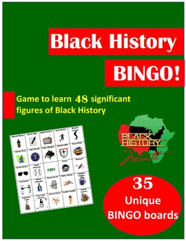 Preview of African American Black History Game Activity Middle & High School_Bingo