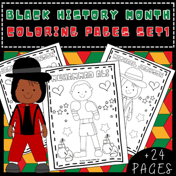 Preview of African American Black History Month Coloring Pages/Black history month coloring