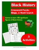 African American Black History Puzzle and Game Activity Bundle