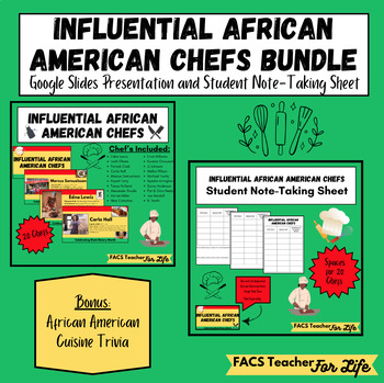 Preview of African American Chefs Bundle - FACS, FCS, Black History Month, High School