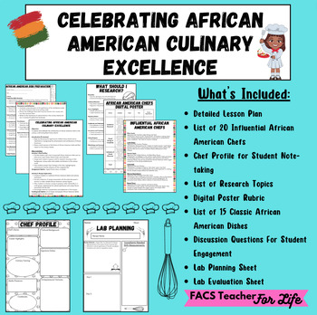 Preview of African American Culinary Excellence - Black History Month, FACS, High School