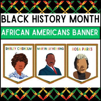 Preview of Women's History Month Famous Figures Banner,Black History Month Bulletin Board,