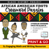 African American Firsts Crossword Puzzles | Mini Black His
