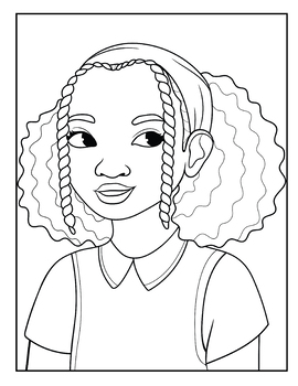 African American Girl Coloring pages by True source | TPT