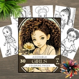 African American Girls Coloring for Kids and Adults, Easy 