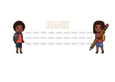 African American Graphic Name Card