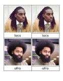 African American Hair 3 part cards