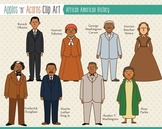 African American History Clip Art - color and outlines
