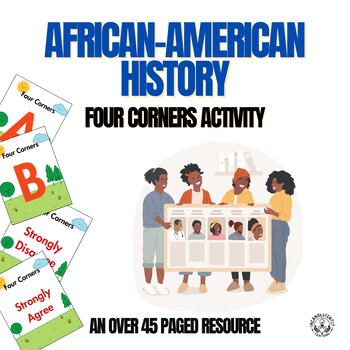 Preview of African American History Four Corners Activity: Grades 6-12