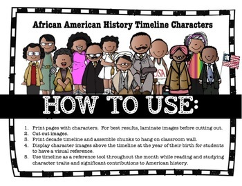Preview of MEGA African American History Makers Timeline Pack