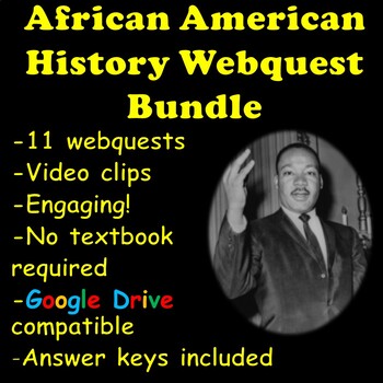 Preview of African American History Webquests