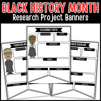 Preview of African-American Icons Biography Research Project - Black History Month Report