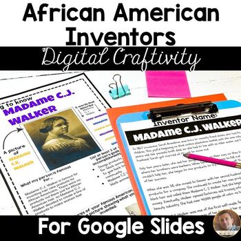 Preview of African American Inventors' Digital Craftivity for Google Classroom- Grades 3-6