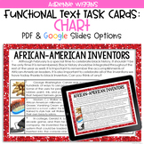 African-American Inventors Nonfiction Text Task Cards (Goo