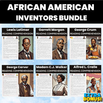 Preview of African American Inventors Reading Bundle | Black History Month Inventors