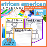 African American Inventors Research Pennant Banner Project Black History Month