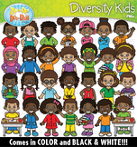 African American Kids Clipart Set {Zip-A-Dee-Doo-Dah Designs}