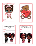 African American Kids Valentine's Day cards