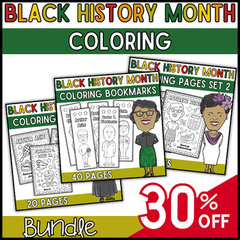 African American Leaders Coloring Pages and Bookmarks Bundle Black ...