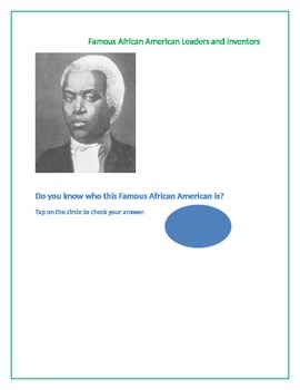 Preview of African American Leaders and Inventors using Smart Board #2