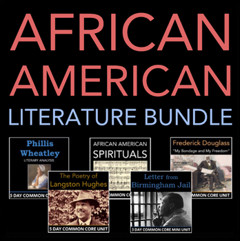 Preview of African American Literature Bundle: Units for School Year or Black History Month