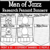 African American Men of Jazz Pennant Banner Project Black 