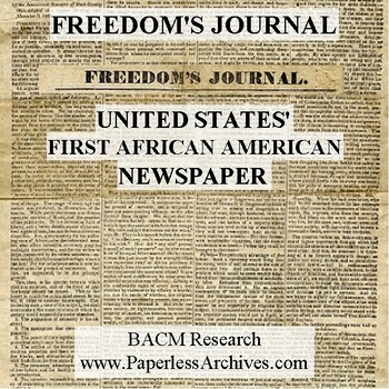 Preview of African-American Newspaper: Freedom's Journal - First African-American Newspaper